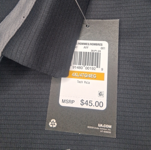 Under Armour Men's Tech Polo Shirt Black Classic 4XL - Picture 7 of 16